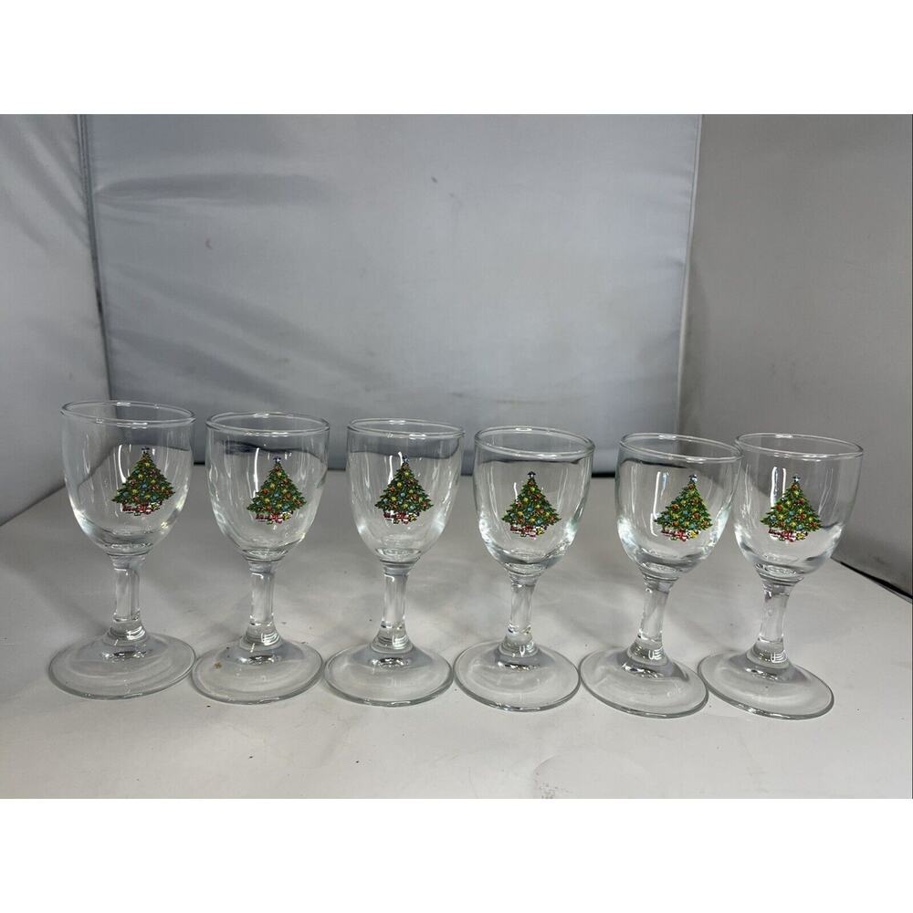 Sabine “Christmas Tree" Wine Juice Glass Holds 4 Ounces Small RARE